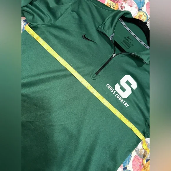 Nike Men’s Michigan State Spartans Coaches Quarter Zip DriFIT Pullover Shirt - Picture 3 of 6